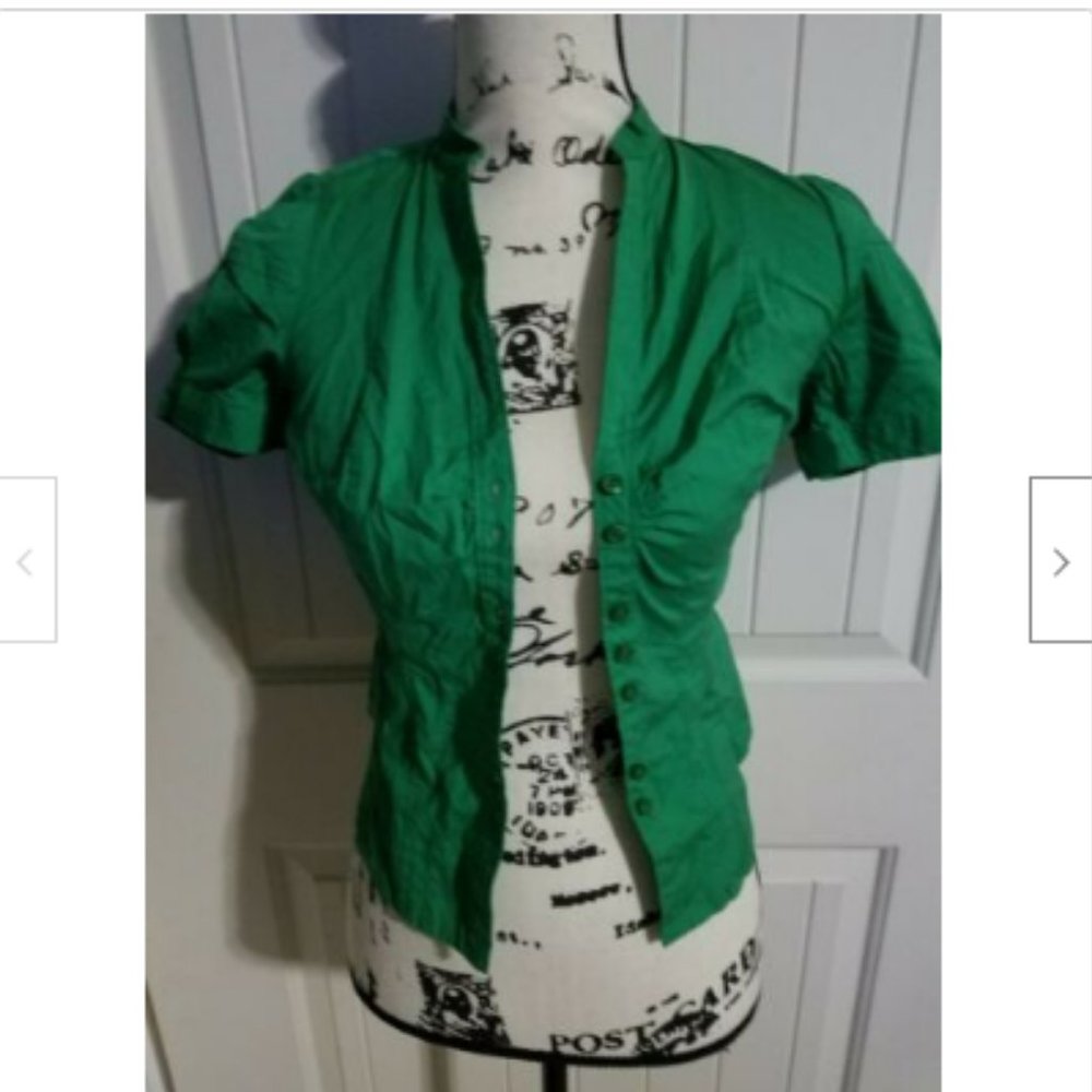 Odille Anthropologie Short Sleeve Button Down 0